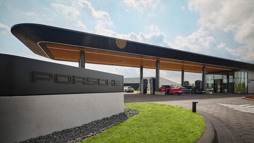 Check Out Porsche’s Luxurious New EV Charging Lounge in Europe